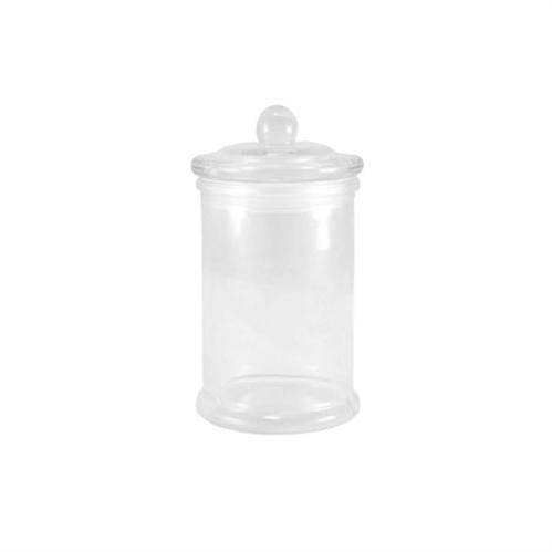 Liten Glasburk Slät Rak m. Lock - Ø 6 x 11 cm - www.frokenfraken.se