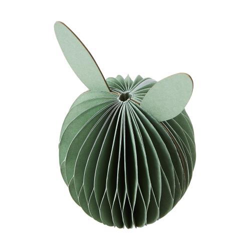Egg i papir med ører - Påskepynt - Grønn - Ø6 x 12 cm - www.frokenfraken.se