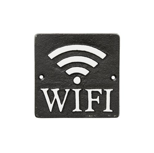 WIFI - Skilt i jern - 12 x 12 cm - www.frokenfraken.se