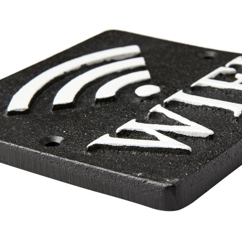 WIFI - Skilt i jern - 12 x 12 cm - www.frokenfraken.se