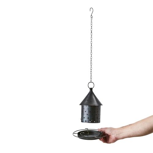 Fuglemater - Hengende hus - Svart - Ø19 x 21 cm - www.frokenfraken.se