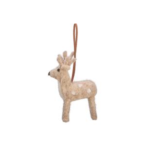 Hjort – Hengende – Beige – 6 x 11 cm - www.frokenfraken.se