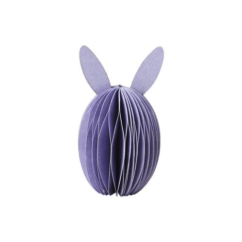 Egg i papir med ører - Påskepynt - Lilla - Ø4 x 8 cm - www.frokenfraken.se