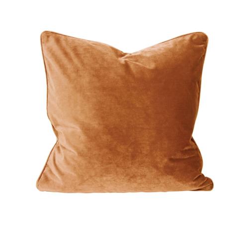 Putetrekk - Sammet - Oransje - 45 x 45 cm - www.frokenfraken.se