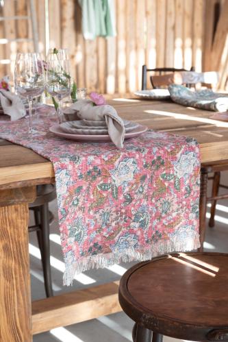 Løper - NELLIE - ROSA - 40 X 140 CM - www.frokenfraken.se
