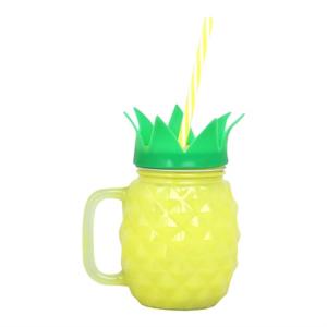 Glasskrukke Ananas m. Sugerør - Ø 12,5 x 9 cm - www.frokenfraken.se