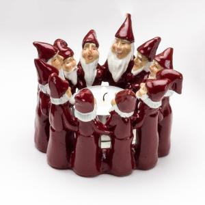 Lyslykt - Tomtering - XS - Rød - 9 x 9 x 6 cm - www.frokenfraken.se