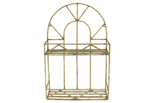 Hylle i metall og bambus - 38 x 13 x 57,5 cm - www.frokenfraken.se