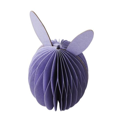 Egg i papir med ører - Påskepynt - Lilla - Ø6 x 12 cm - www.frokenfraken.se