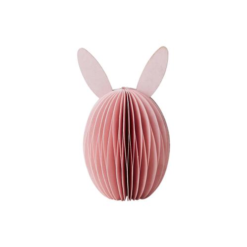 Egg i papir med ører - Påskepynt - Rosa - Ø4 x 8 cm - www.frokenfraken.se