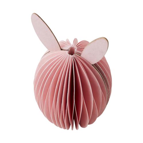 Egg i papir med ører - Påskepynt - Rosa - Ø4 x 8 cm - www.frokenfraken.se