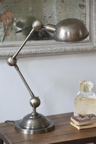 Bordslampe - Antik sølv - 80 cm - www.frokenfraken.se