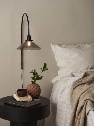 Vegglampe - August - Svart 25cm - www.frokenfraken.se