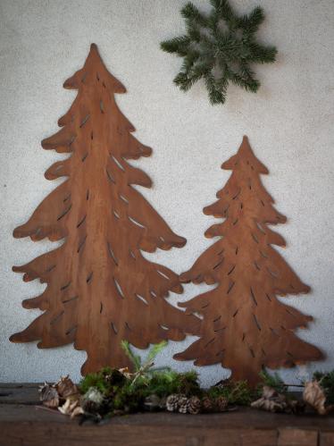 Juletre – På pinne – Metall – Rust – 36 x 82 cm - www.frokenfraken.se
