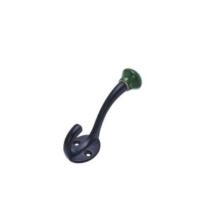 Krok med grønn porselensknott – 10 cm - www.frokenfraken.se