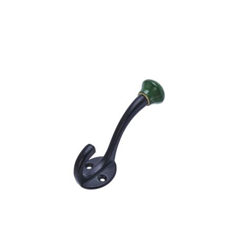 Krok med grønn porselensknott – 10 cm - www.frokenfraken.se