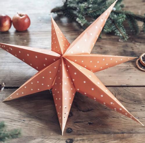 Adventsstjerne - Klassisk Gammeldags Oransje - 60 cm - www.frokenfraken.se