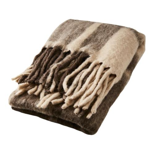 Pledd - Brun/beige/grå - 160 x 130 cm - www.frokenfraken.se