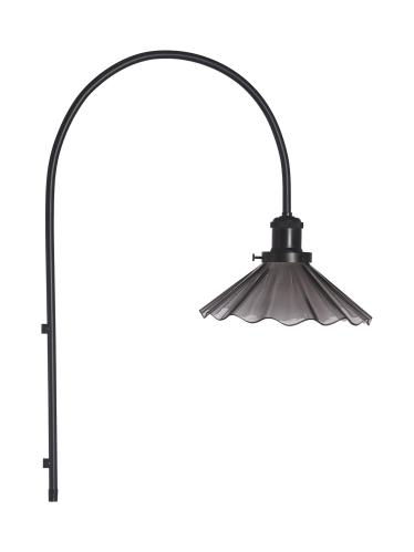 Vegg lampe - August - Svart Veckad 25cm - www.frokenfraken.se