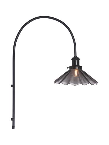 Vegg lampe - August - Svart Veckad 25cm - www.frokenfraken.se