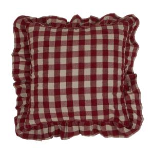 Kuddfodral - LISA - RØD - 48x48 cm - www.frokenfraken.se