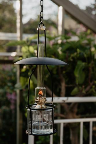 Hengende Parafinlampe Svart/Messing - Ø 20 x H 40 cm - www.frokenfraken.se