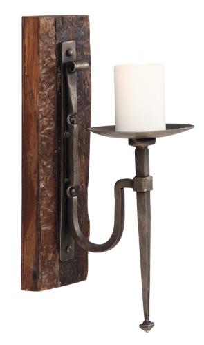 Lyslykt for vegg - Rustikk Tre - Resirkulert - 44 cm - www.frokenfraken.se