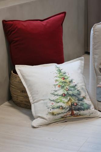 Putetrekk – Juletre – 50 x 50 cm - www.frokenfraken.se