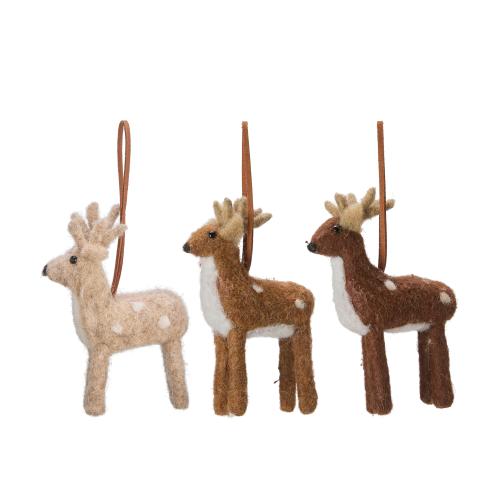 Hjort – Hengende – Lysebrun – 6 x 11 cm - www.frokenfraken.se