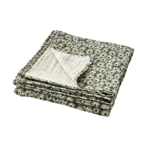 Bordduk - Blomstret Grønn - 150 x 250 cm - www.frokenfraken.se