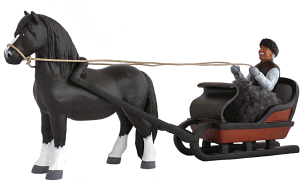 Häst & Släde - Anton - Stor figur - ca 40 cm - www.frokenfraken.se