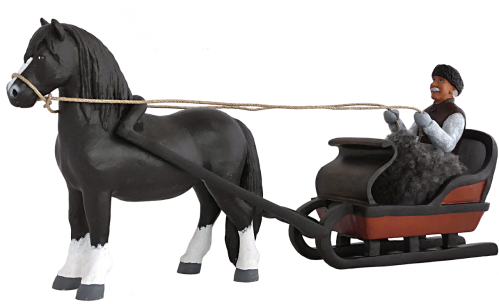 Häst & Släde - Anton - Stor figur - ca 40 cm - www.frokenfraken.se