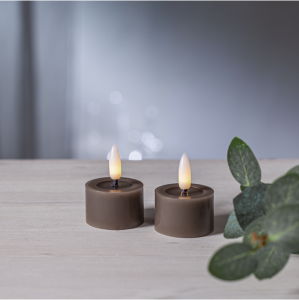 Batterilys - LED Votivlys 5 cm - Flamme Flow - Mauldyr - 2 stk - www.frokenfraken.se