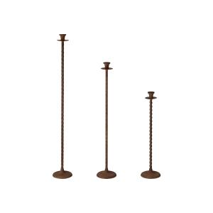 Lysstaker - Gulvlysstaker 3 stk - Rust - Jern - 100 cm - www.frokenfraken.se