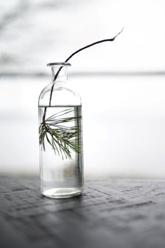 Glassflaske – Rustikk – Klar – 2 stk – 21 cm, 16 cm - www.frokenfraken.se