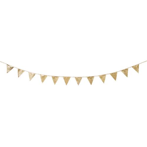 Vimpel - Girlang - Gullglitter - 3 m - www.frokenfraken.se