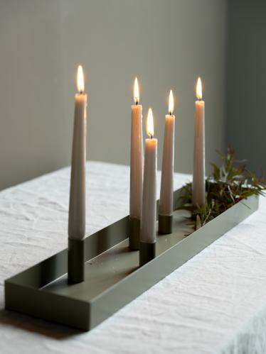 Bordslysestake - SUND - 5 lys magnet - Grønn - 60 cm - www.frokenfraken.se