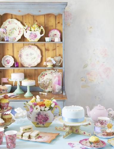 Papptallerkener - Vintage Porselen - 27 cm - www.frokenfraken.se