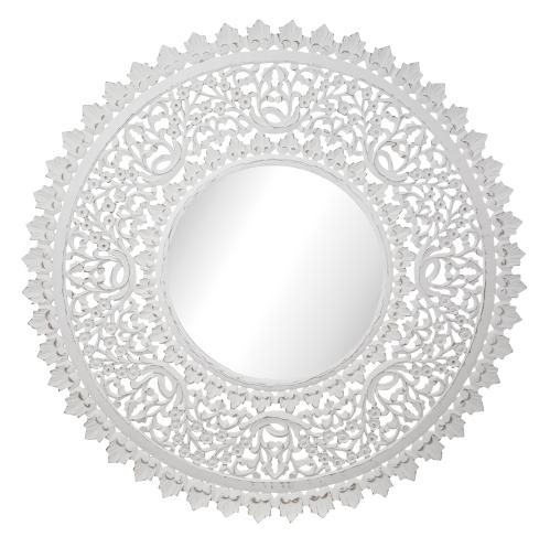 Spegel - Carve - Hvit - Ø115 cm - www.frokenfraken.se