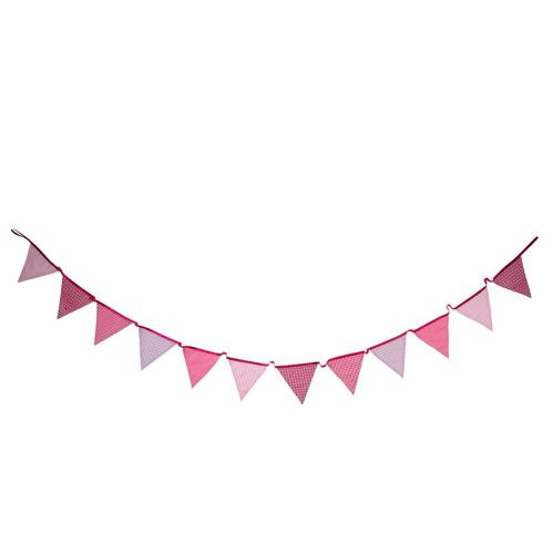 Vimpel i stoff - Rosa nyanser - 3 m - www.frokenfraken.se