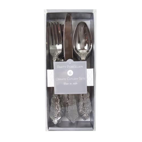 Plastbestikk - Sølv - 6 stk - www.frokenfraken.se