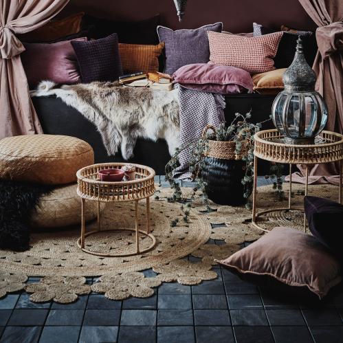 Teppe - Boho - Rundt Jute - Ø150 cm - www.frokenfraken.se