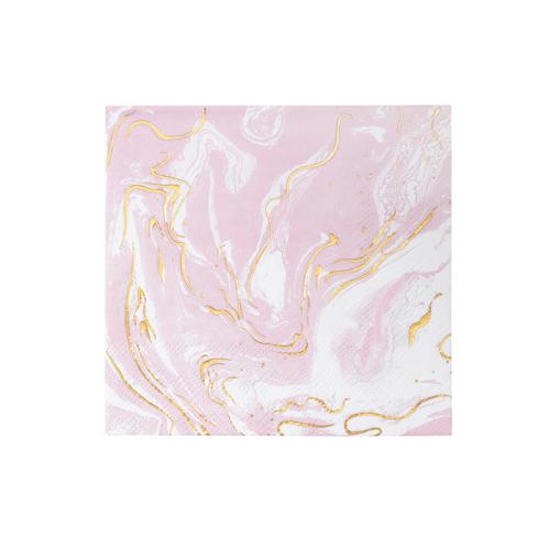 Servietter - Marmor Rosa Gull - www.frokenfraken.se