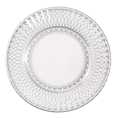 Papptallerkener - Sølv Porselen - 27 cm - www.frokenfraken.se