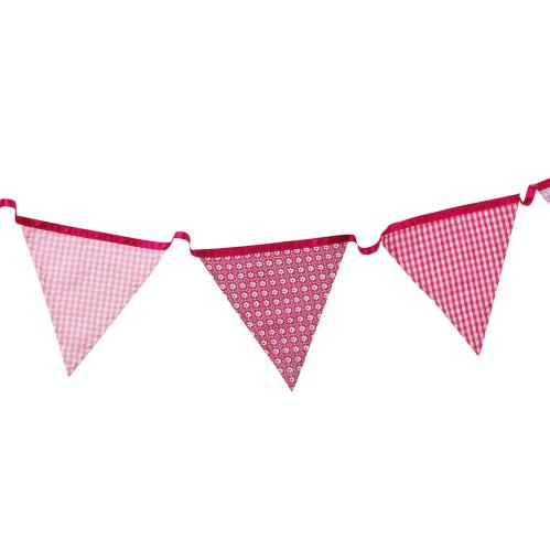 Vimpel i stoff - Rosa nyanser - 3 m - www.frokenfraken.se