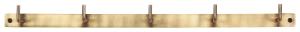 Klädhenger med 5 kroker antikk messing - 50,5 x 4,5 x 3,7 cm - www.frokenfraken.se