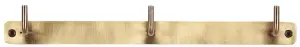Klädhenger med 3 kroker antikk messing - 30,5 x 4,5 x 3,7 cm - www.frokenfraken.se