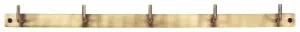 Klädhenger med 5 kroker antikk messing - 50,5 x 4,5 x 3,7 cm - www.frokenfraken.se