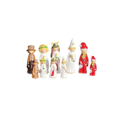 Luciatog – Barføtt – 5 figurer – 2,5 x 8 x 2 cm - www.frokenfraken.se