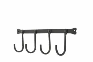 Kroklist 4 Krokar Svart - 41 x 6 x 11 cm - www.frokenfraken.se